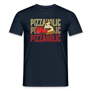 Pizzaholic Italienischer - Männer T-Shirt - Navy - Vorne - AI Model Male 178 light (178cm)