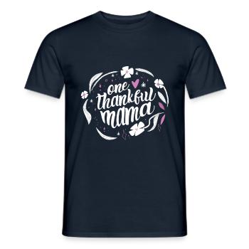 A grateful one blessed by Mom - Men's T-Shirt - navy - Front - AI Model Male 178 light (178cm)