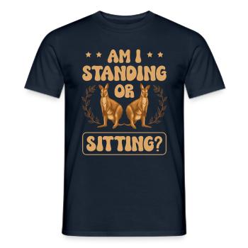 Stand I Or Sit I Wildlife Kangaroo - Men's T-Shirt - navy - Front - AI Model Male 178 light (178cm)