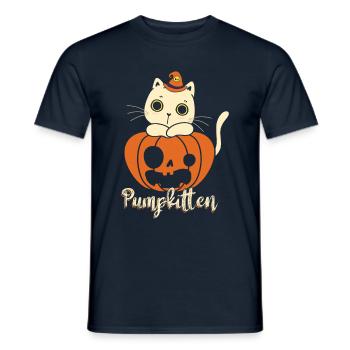 Pompe Chaton Citrouille Doux Ou Aigre Chat - T-shirt homme - marine - Devant - AI Model Male 178 light (178cm)