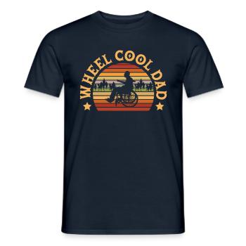 Wheel Cool Dad Paraplegiker Behinderung Vatertag - Männer T-Shirt - Navy - Vorne - AI Model Male 178 light (178cm)