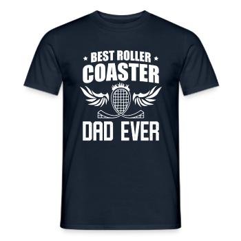 Best roller coaster father of all time - Men's T-Shirt - navy - Front - AI Model Male 178 light (178cm)
