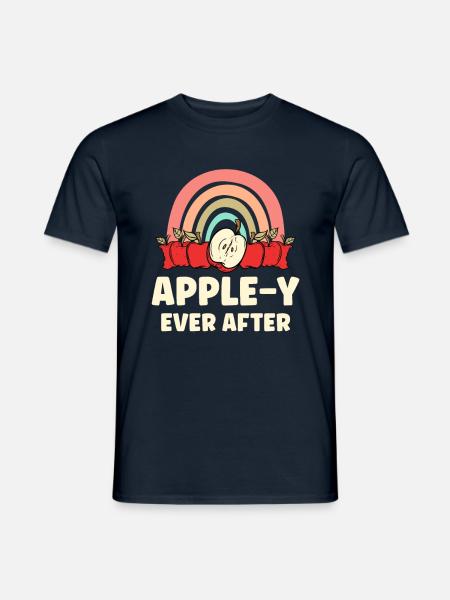 Apple-y Ever After Apple Picker Apple Squad Fruit - Männer T-Shirt - Navy