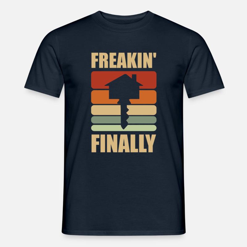 Freakin' Endlich Hauseigentümer Einweihungsparty - Männer T-Shirt - Navy