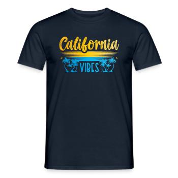 Kalifornien Vibes Usa State America Travel - Männer T-Shirt - Navy - Vorne - AI Model Male 178 light (178cm)