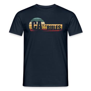 Ca-regeln États-Unis État Amérique Voyage Californie - T-shirt homme - marine - Devant - AI Model Male 178 light (178cm)