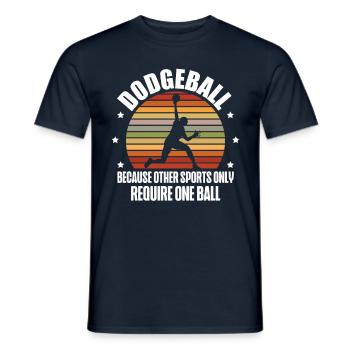 Because other sports only need one ball - Men's T-Shirt - navy - Front - AI Model Male 178 light (178cm)