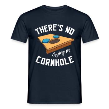 Il n’y a pas de pleurs dans le sac de haricots Cornhole Player - T-shirt homme - marine - Devant - AI Model Male 178 light (178cm)