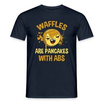 Les gaufres sont des crêpes avec Abs Food Lover Waffle - T-shirt homme - marine - Devant - AI Model Male 178 light (178cm)