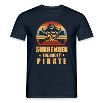 Übergeben Sie Den Booty Pirate Whisperer Caribbean - Männer T-Shirt - Navy - Vorne - AI Model Male 178 light (178cm)