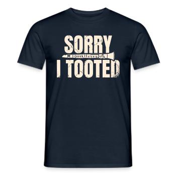 Sorry I Tooted Clarinet Clarinetist Musician - Men's T-Shirt - navy - Front - AI Model Male 178 light (178cm)
