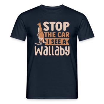 Stop the car I was entering - Men's T-Shirt - navy - Front - AI Model Male 178 light (178cm)