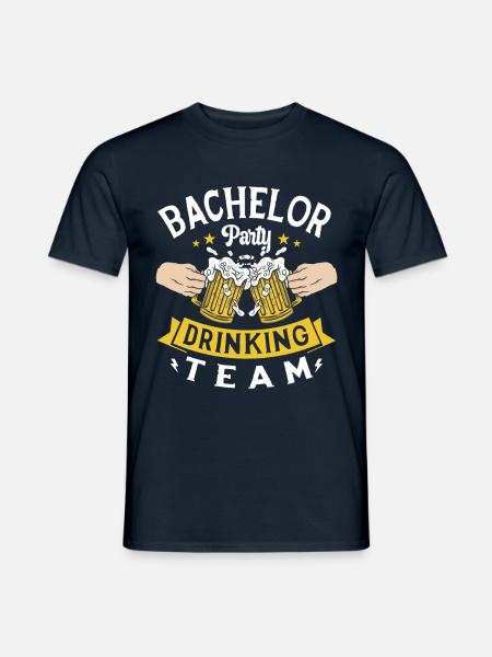 Junggesellenabschied Trinken Team Biertrinker - Männer T-Shirt - Navy
