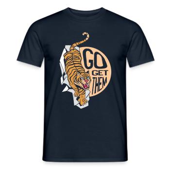 Get Tiger Whisperer Wildlife Zookeeping - Men's T-Shirt - navy - Front - AI Model Male 178 light (178cm)