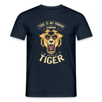 I really am a Tiger Whisperer Wildlife - Men's T-Shirt - navy - Front - AI Model Male 178 light (178cm)