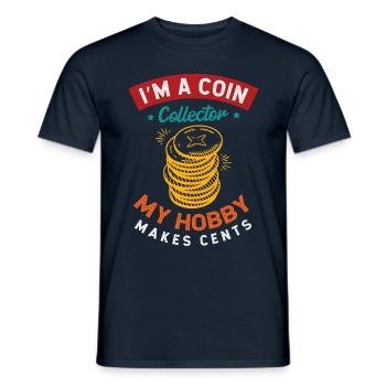 Ich Bin Ein Münzsammler, Mein Hobby Macht Cent - Männer T-Shirt - Navy - Vorne - AI Model Male 178 light (178cm)