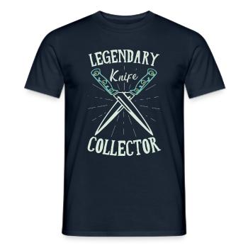 Collectionneur de couteaux Collectionneur de couteaux légendaire - T-shirt homme - marine - Devant - AI Model Male 178 light (178cm)