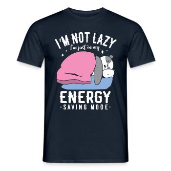 Je ne suis pas paresseux, je suis juste dans mon - T-shirt homme - marine - Devant - AI Model Male 178 light (178cm)