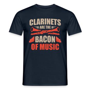 Les clarinettes sont le bacon du musicien - T-shirt homme - marine - Devant - AI Model Male 178 light (178cm)