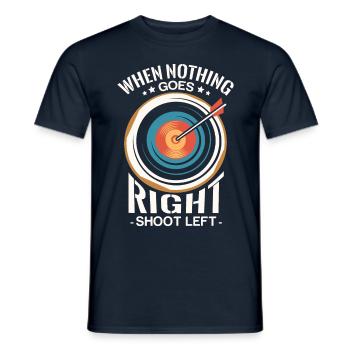 Si rien ne va à droite, ils tirent sur - T-shirt homme - marine - Devant - AI Model Male 178 light (178cm)