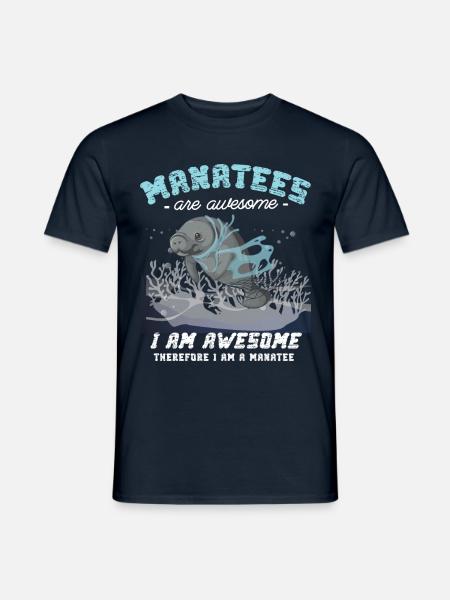 Seekühe Sind Fantastisch, Ich Bin Großartig, Also - Männer T-Shirt - Navy