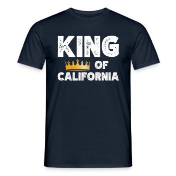King of California America California USA - Men's T-Shirt - navy - Front - AI Model Male 178 light (178cm)