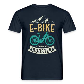 E-bike Ich Habe Ein Elektrisches Booster-fahrrad - Männer T-Shirt - Navy - Vorne - AI Model Male 178 light (178cm)