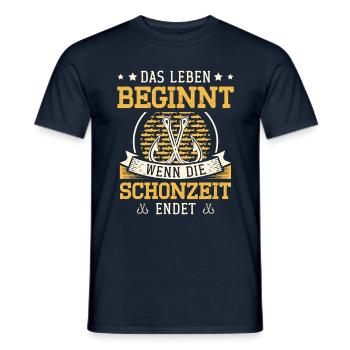 Lustiges Angel Fischer Angelrute Fischen Angeln - Männer T-Shirt - Navy - Vorne - AI Model Male 178 light (178cm)