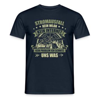 Survival Bushcrafting Natur Bushcraft für einen - Männer T-Shirt - Navy - Vorne - AI Model Male 178 light (178cm)