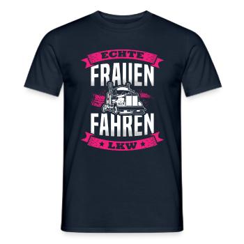Truckerin Frauen Truck Fernfahrer LKW Fahrer für - Männer T-Shirt - Navy - Vorne - AI Model Male 178 light (178cm)