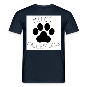 i'm lost call my dog - T-shirt homme - marine - Devant - AI Model Male 178 light (178cm)