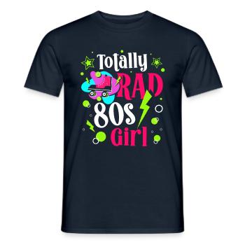 Années 80 Filles Années Quatre-vingt Décennie 1980 Millésime Années 80 - T-shirt homme - marine - Devant - AI Model Male 178 light (178cm)