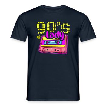 90er Lady Neunziger Dekade 1990 Vintage 90er Party - Männer T-Shirt - Navy - Vorne - AI Model Male 178 light (178cm)