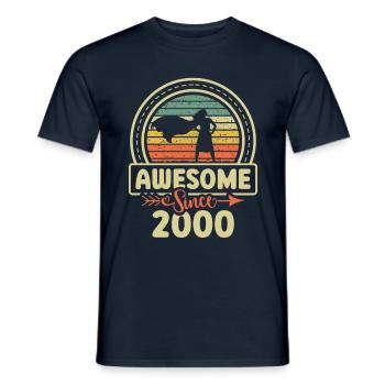 Ehrfürchtig Seit 2000 Dekade 2000 Ära Vintage - Männer T-Shirt - Navy - Vorne - AI Model Male 178 light (178cm)