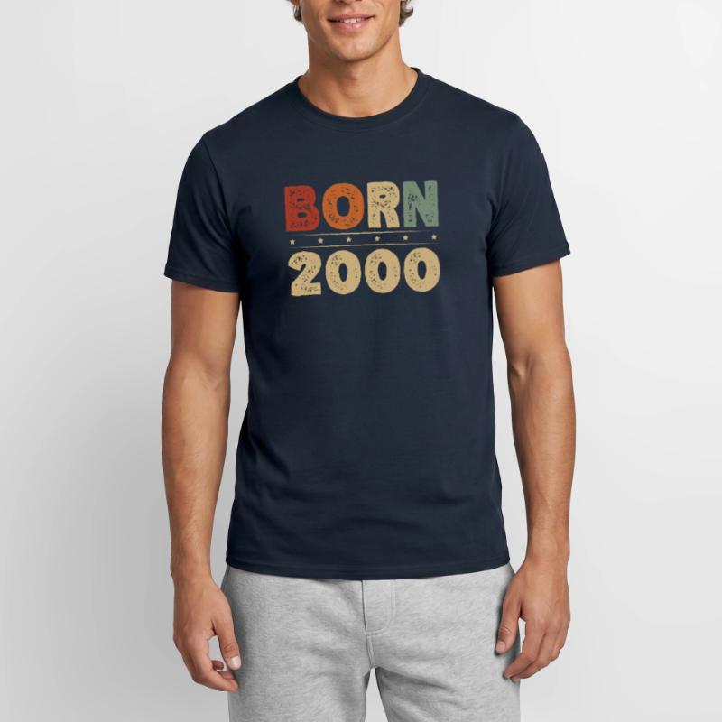 Né 2000 Décennie 2000 Ère Millenium Millésime T-shirt homme