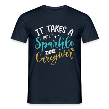 Il faut beaucoup de brillance pour être un aidant - T-shirt homme - marine - Devant - AI Model Male 178 light (178cm)