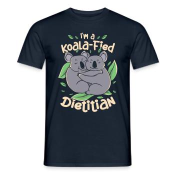 I am a koala-fied nutritionist - Men's T-Shirt - navy - Front - AI Model Male 178 light (178cm)