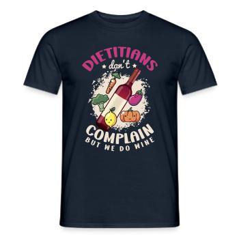 Dieters do not complain, but we - Men's T-Shirt - navy - Front - AI Model Male 178 light (178cm)