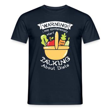 I can spontaneously start talking about diets - Men's T-Shirt - navy - Front - AI Model Male 178 light (178cm)