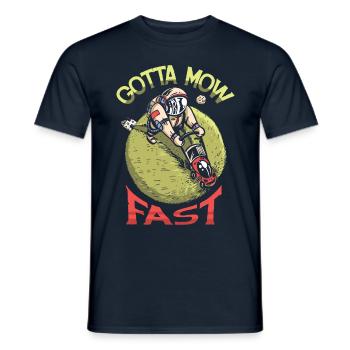 Besoin de tondre rapidement Tondeuse à gazon Paysagiste - T-shirt homme - marine - Devant - AI Model Male 178 light (178cm)