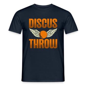 Athletics Event Sport Discuss throwing legend - Men's T-Shirt - navy - Front - AI Model Male 178 light (178cm)