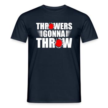 Throwers will throw athletics and throw over - Men's T-Shirt - navy - Front - AI Model Male 178 light (178cm)