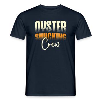 Austernschalen-crew - Männer T-Shirt - Navy - Vorne - AI Model Male 178 light (178cm)