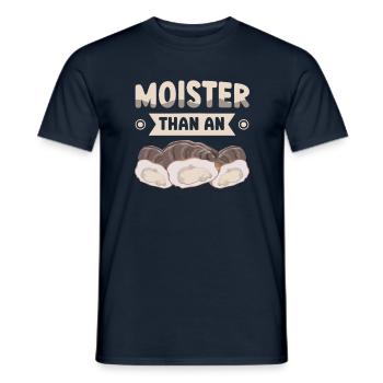 Moister than an oyster, the buddy seafood - Men's T-Shirt - navy - Front - AI Model Male 178 light (178cm)