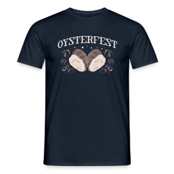 Oyster Whisperer Shucking Buddy - Men's T-Shirt - navy - Front - AI Model Male 178 light (178cm)