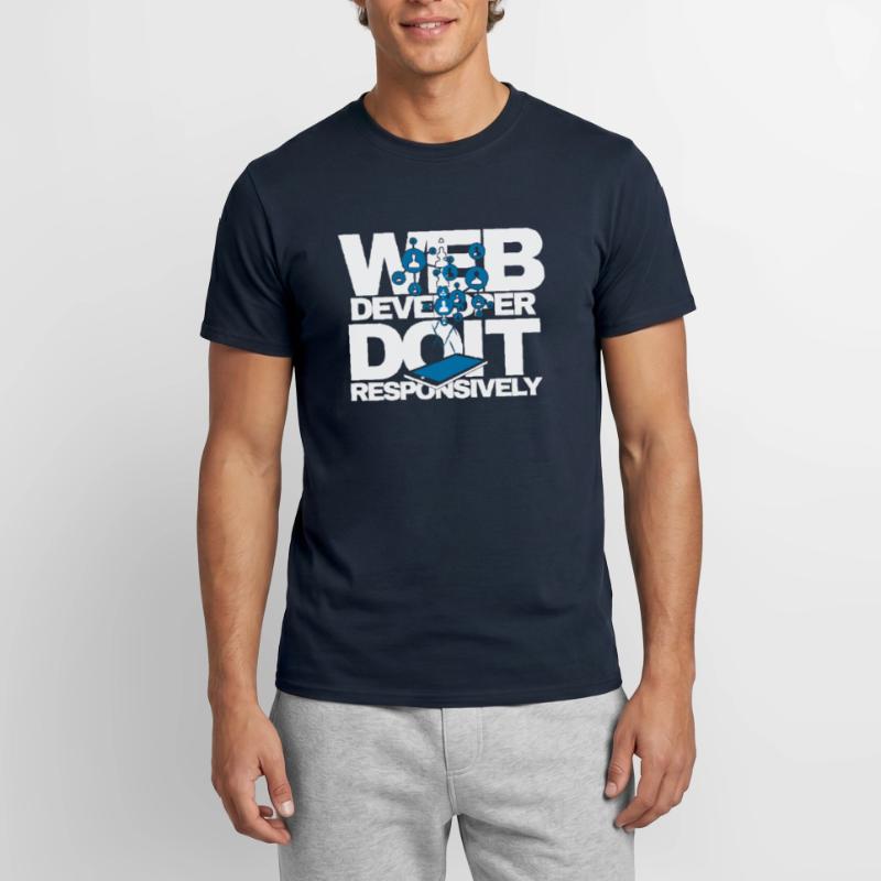 Programme de site Web Développeur Web réactif T-shirt homme