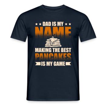 Papa is my name the best pancakes to - Men's T-Shirt - navy - Front - AI Model Male 178 light (178cm)