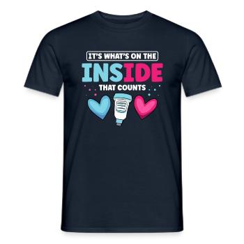 Auf Das Innere Kommt Es An Sonographer - Männer T-Shirt - Navy - Vorne - AI Model Male 178 light (178cm)