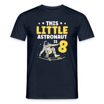 This little astronaut is 8 Planet Happy - Men's T-Shirt - navy - Front - AI Model Male 178 light (178cm)