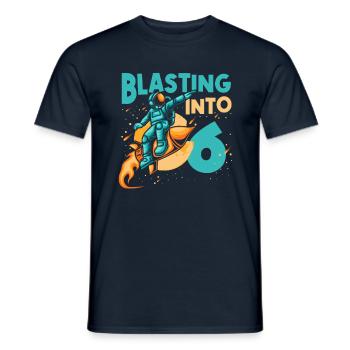 Astronauten-liebhaber-raumschiff Tout le meilleur pour le 6. - T-shirt homme - marine - Devant - AI Model Male 178 light (178cm)